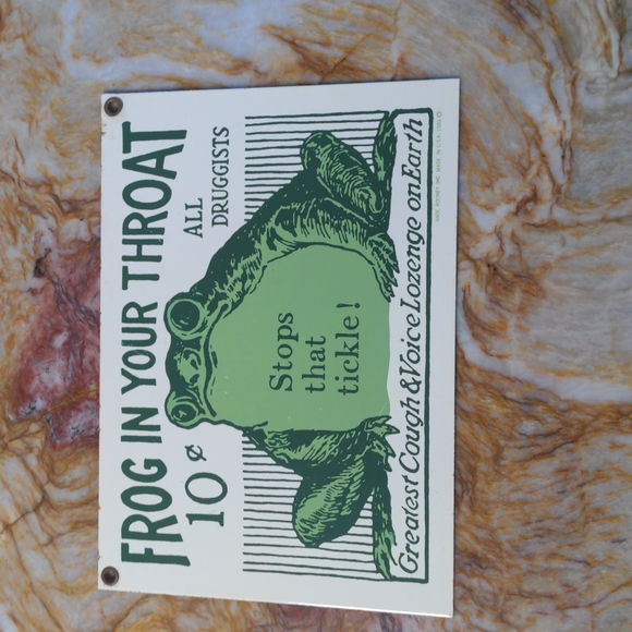 Ande Rooney Other - Frog in your Throat Advertising Sign